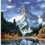 Diamantmaling Is-slot i bjergene 30 × 40 cm