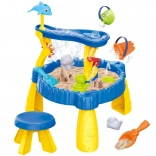 Woopie Bord til vand og sand XL med stol 2i1 Delfin 12 enheder