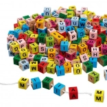 Farverige bogstaver til snorrelægning