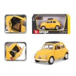 Bburago model bil Fiat 500 F 1965 gul 1:24