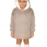 Varm hætte-trøjetæppe med bjørn til børn 3–6 år Cozy Noxxiez