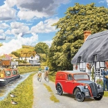 Puzzle Falcon – levering til hytten ved floden, 1000 brikker