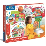 Interaktiv basketballkurv til børn med killing og bamse CLEMENTONI (polsk sprog)