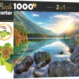 Puslespil med sorterer 2-i-1 Hintersee-søen, Tyskland 1000 brikker