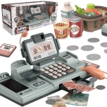 Børnekasseapparat med vægt, scanner og kurv til købmandsleg