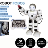 Interaktiv robot FOBOS 40 cm, taler tjekkisk, med fjernbetjening og USB-opladning