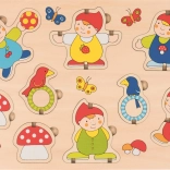 Goki træindlægsplade og 3D model Nisser