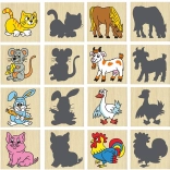 Pexeso Dyr og deres skygger