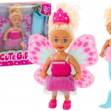 Mini dukke 2-i-1 havfrue Fairy Tail Wings