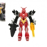 Plastrobotfigur 15 cm – action-kriger, 4 farver