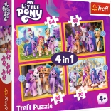 Puslespil 4 i 1 – Lær ponyerne at kende MY LITTLE PONY Trefl