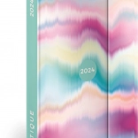 Ugekalender 2024 med magnetlukning, batik, 11 × 16 cm