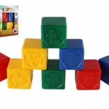 Farvede plastklodser til børn med dyr, sæt af 8 stk