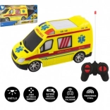 RC-ambulance med 27 MHz fjernbetjening, 20 cm, med lys