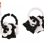 Bideringe til babyer – sort-hvide former, rangle og håndtag