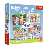 Puslespil Bluey og hendes verden 4-i-1