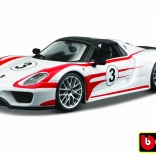 Metalmodelbil 1:24 Porsche 918 Weissach – hvid