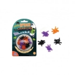 Klæbrige silikone-edderkopper 3 cm – sæt med 12 stk.