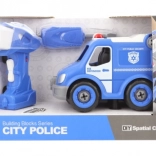 Skru-sammen politibil med fjernbetjening