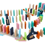 Farverigt træ-domino – færdigheds- og logisk byggesæt til børn