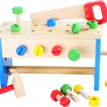 Træarbejdsbord og værktøjskasse 2-i-1 small foot