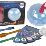 arkæologisæt udgravning med mineraler og læringskort