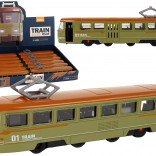 Friktionsdrevet grøn metal-tog