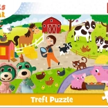 Trefl puslespil – gård, 15 brikker