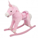 Rosa gyngehest-enhjørning med lyde