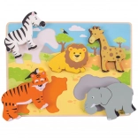 Indsætningspuslespil safari Bigjigs Toys