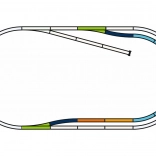 Piko Sæt af skinner med underlag - Parallelspor