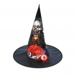 Halloween-hat med hjerne og øje