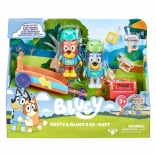 Bluey Gokart-figursæt med 2 hundefigurer