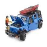 Bruder Jeep Wrangler Rubicon med kajak og figur 1:16