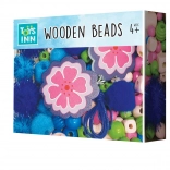 Små blå træperler – kreativt sæt til smykkefremstilling