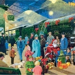 Clementoni panoramapuslespil Julekollektion: Julemanden, 1000 brikker