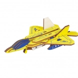 Woodcraft Træ 3D puslespil jagerfly F22 Raptor
