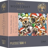 Træ puslespil Julehunde 501 brikker