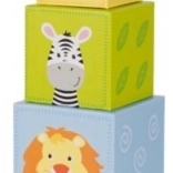 Stabeltårn af klodser med dyremotiver GOKI