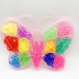 Sæt med elastikker 500 stk til at lave Loom Bands-armbånd – sommerfugl