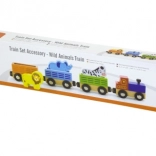 trætog med zoo-dyr fra viga