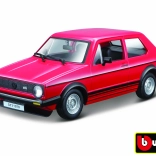 Bburago modelbil Volkswagen Golf MK1 GTI rød 1:24