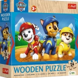 Træpuslespil 24 brikker Paw Patrol