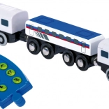 Elektrisk tog med fjernbetjening til trætogbaner SMALL FOOT Maxim