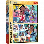 Puslespil 2x200 Glade Stitch Liv - Disney Lilo og Stitch