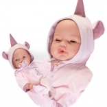 Antonio Juan blinkedukke baby med lyde og blødt krop - 37 cm