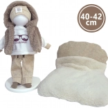 tøj til dukke NEW BORN 40–42 cm – 5-delt sæt med vendbar pude