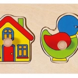 træpuslespil med legetøj goki