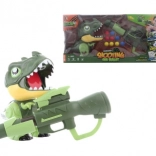 Skydesæt med dinosaur og batteridrevne skumbolde