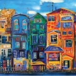 Panoramapuslespil ART PUZZLE Farverig by 1000 brikker